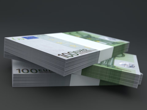 stack of 100 euro