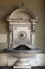 Old  stone fountain in Bern, Switzerland.