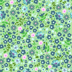Cute ditsy seamless floral background