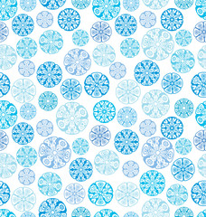 Seamless with round lace ornaments isolated on white