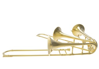 Three Trombones Side View