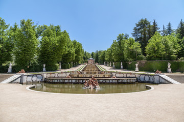 Fototapeta premium Royal Palace of La Granja de San Ildefonso in Segovia, Spain