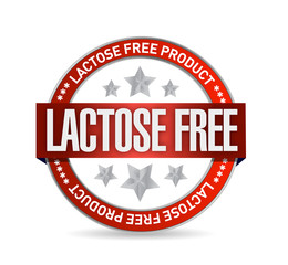lactose free food seal illustration