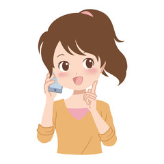 女性/電話