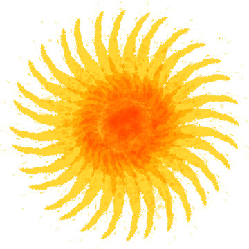 abstract vector sun illustration