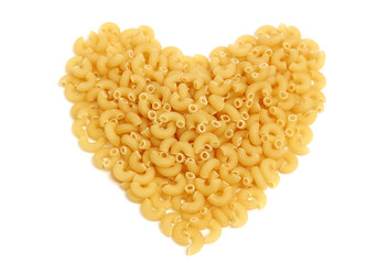 Macaroni isolated on white background