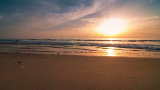 Timelapse Sunset on the beach