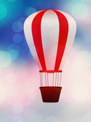 White red air balloon