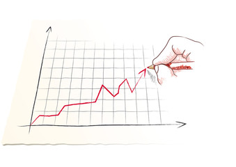 mano che disegna un grafico