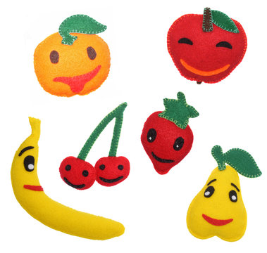 Felt toys fruits
