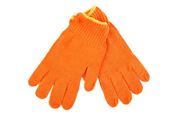 Work gloves isolated on white background.