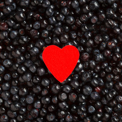 Colorful border frame made of berries