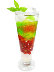 fruit cocktail smoothie with wild strawberry