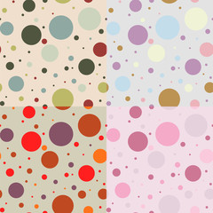 Vintage vector seamless pattern of circles