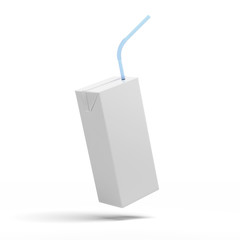 White packaging, box of juice, yogurt, milk © ekostsov
