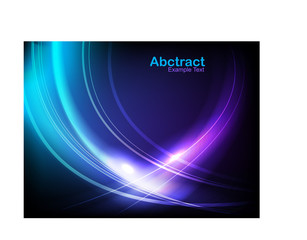 Fototapeta premium Blue abstract elegant waves on a black background