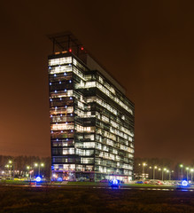 Commercial office buildings exterior - Night view