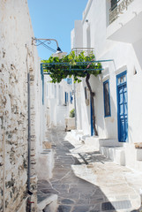 Traditional greek alley on Sifnos island, Greece - 54040155