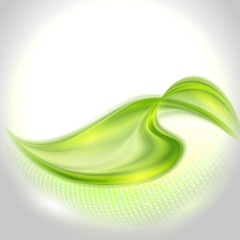Abstract green waving background