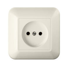 wall outlet isolated with clipping path included