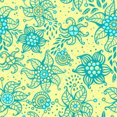 Fototapeta na wymiar Cute floral seamless pattern