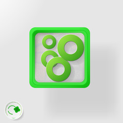 eco icon, abstract illustration