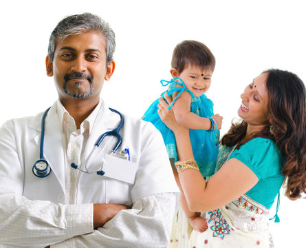  Indian Medical Doctor And Patient Family