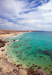 Fototapeta na wymiar Północnej, Fuerteventura, plaża Playa del Castillo
