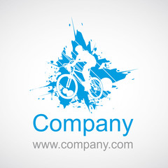 Naklejka premium vélo bleu