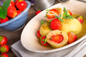  dumplings with strawberries