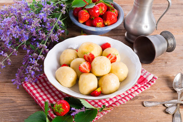  dumplings with strawberries