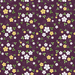 Seamless pattern with small flowers. Vector illustration.