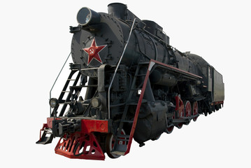 old black locomotive