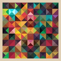 Colorful Triangles Modern Abstract Mosaic Design Pattern