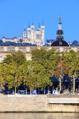 Vertical view of Rhone river