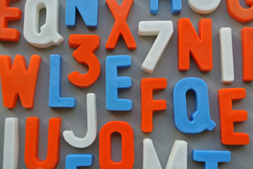 Colorful letter texture