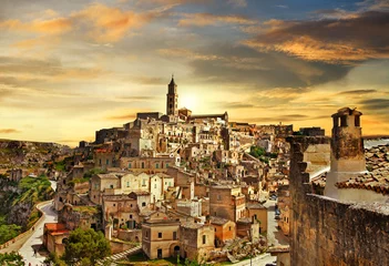Foto auf Glas beautiful Matera - ancient city of Italy © Freesurf