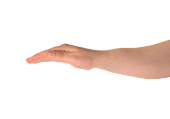 Covering something up with a hand