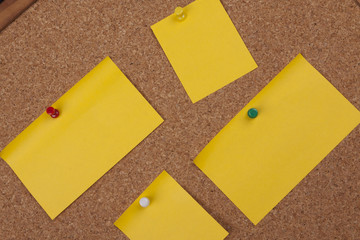 Post It Notes On Cork Board