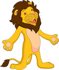 Naklejka premium lion cartoon