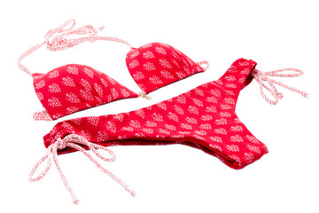 Red bikini with white background - 54050576