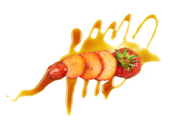 Sliced strawberry dessert