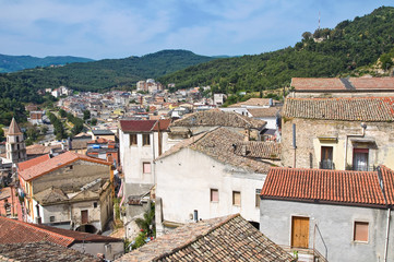 Fototapeta na wymiar Panoramiczny widok Tursi. Basilicata. Włochy.