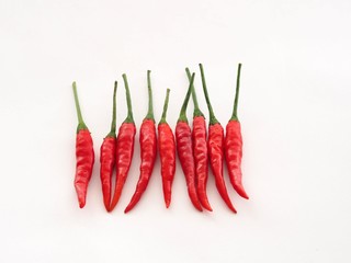 Red chili pepper isolated on white background
