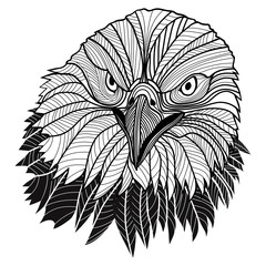 Bald eagle head as USA symbol for mascot or emblem design logo.