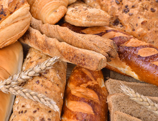 Assortment of baked bread