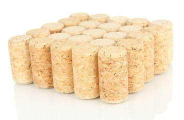 Wine corks isolated on white