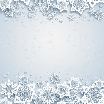 Abstract winter background with snowflakes