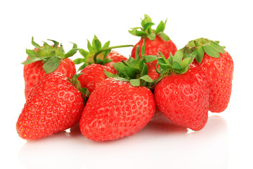 Fresh strawberry isolated on white