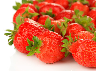 Fresh strawberry isolated on white